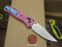 Нож Benchmade 535 Bugout DONUT А+++ - рукоять пончик, клинок светлый