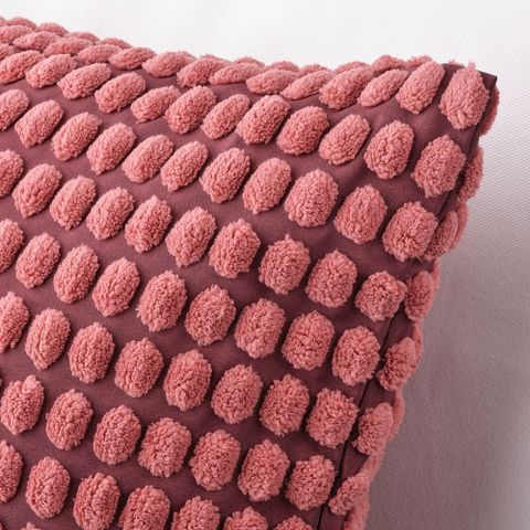 Чехол на подушку IKEA SVARTPOPPEL (СВАРТПОППЕЛ), Светло-красный, 65x65 см