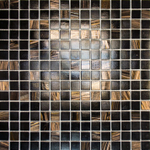 Elada Mosaic. Мозаика HK-12 (327*327*4мм) чёрное золото