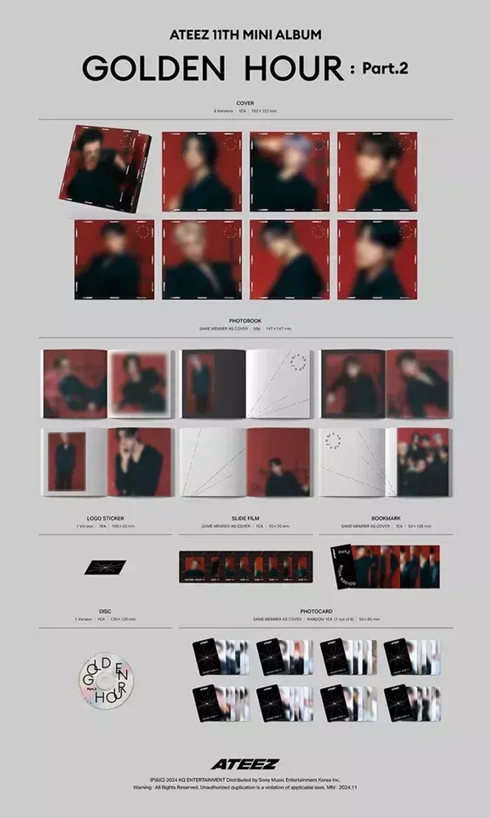 Альбом ATEEZ - Golden Hour : Part.2 [Digipack ver.] (Юнхо)
