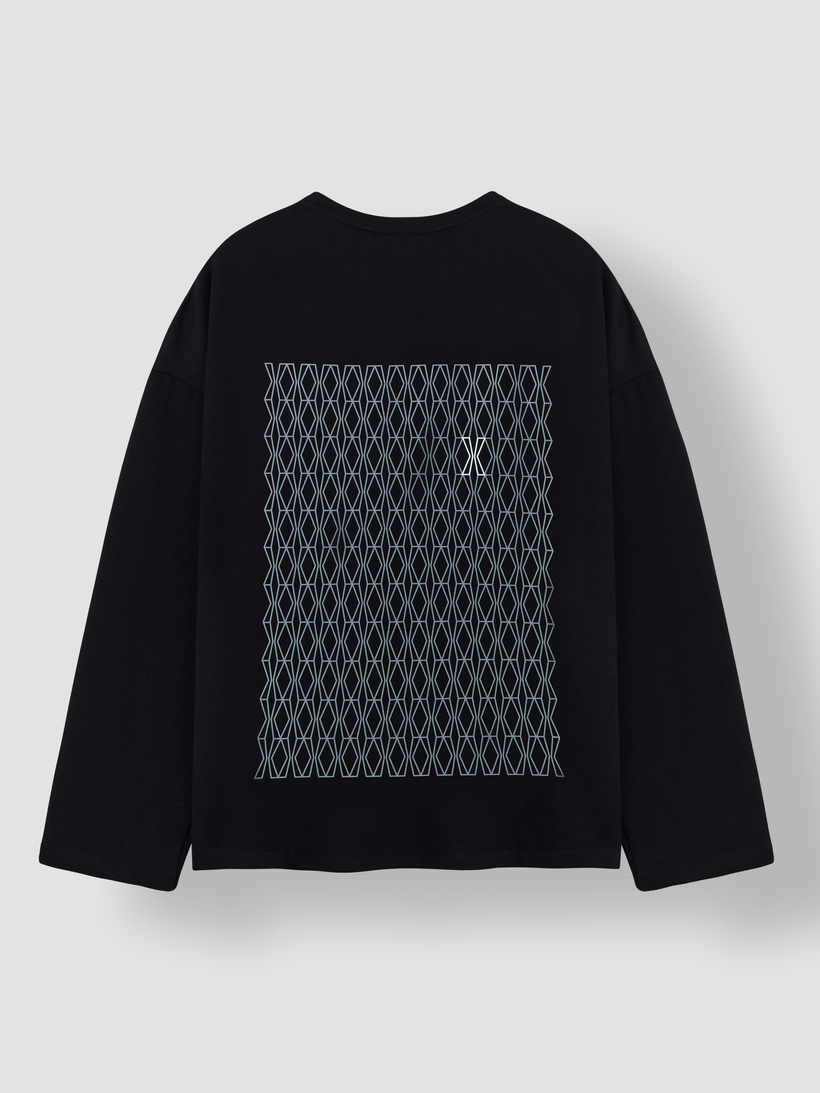 ЛОНГСЛИВ ОВЕРСАЙЗ МУЖСКОЙ PATTERN II BLACK