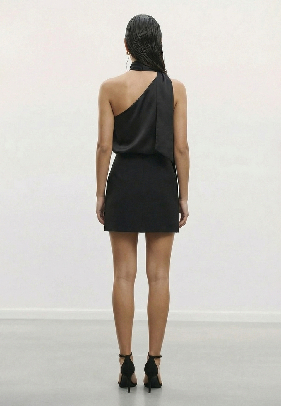 Юбка мини из костюмной ткани