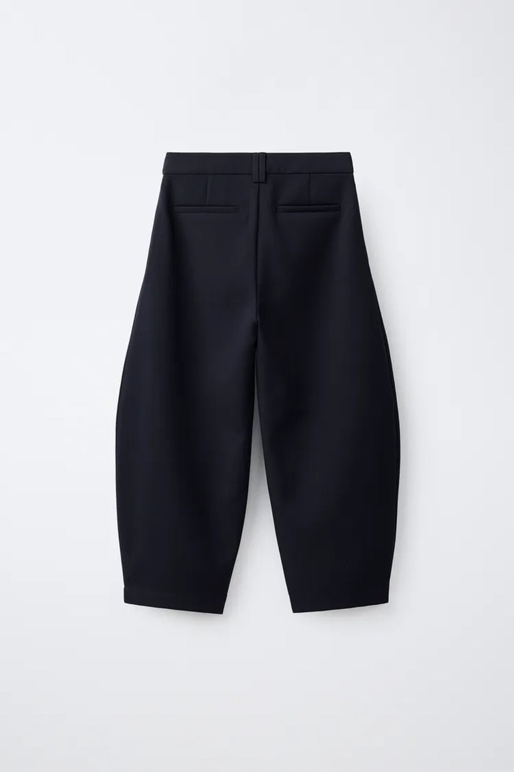 ZARA БРЮКИ SASTRE BARREL С ЗАПАХОМ, МОРСКОЙ СИНИЙ