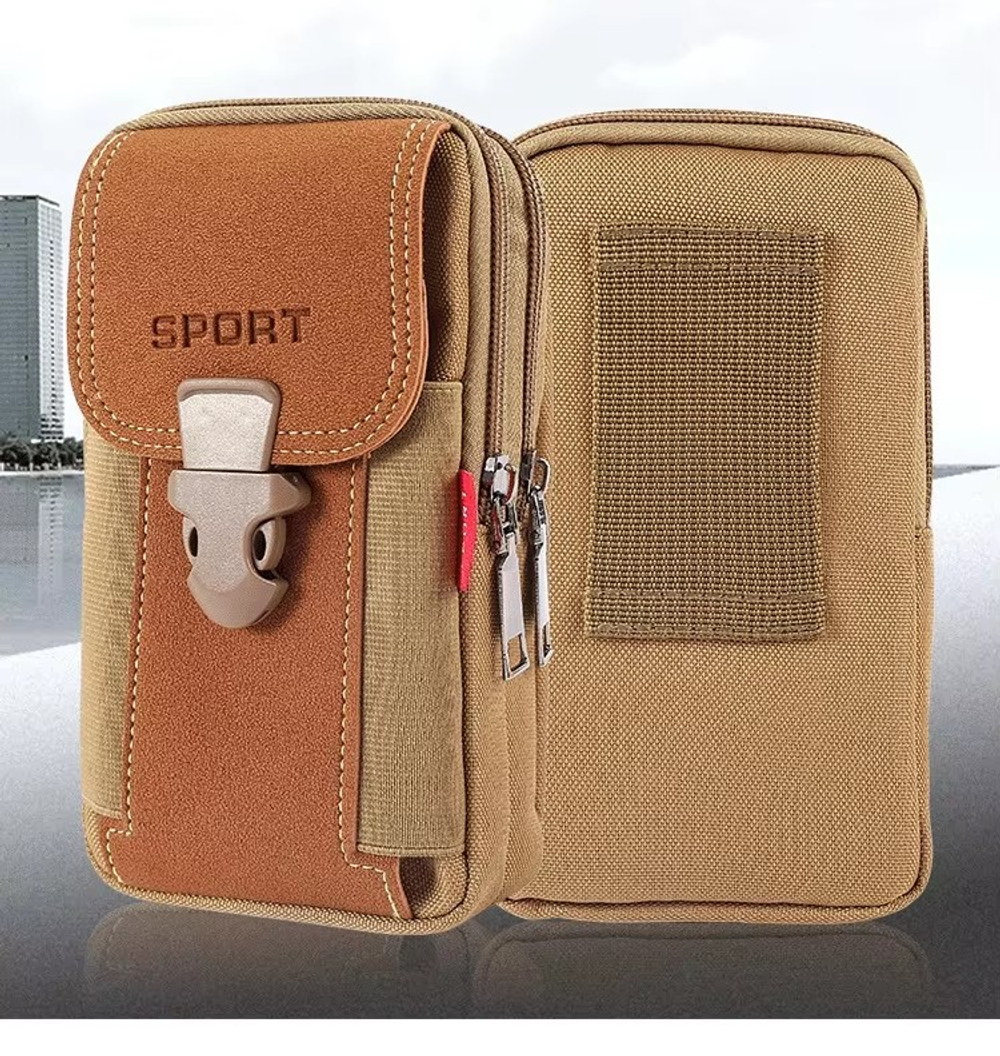 Универсальный поясной подсумок-чехол Waist bag vertical model