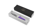 Шариковая ручка Parker Jotter, цвет FROSTY PURPLE, цвет чернил синий, толщина линии M , в подарочной коробке