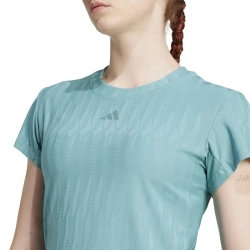 Женская теннисная футболка Adidas Climacool+ - powder teal