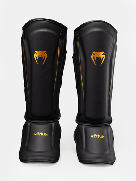 Щитки Venum Impact Streamline Black/Gold