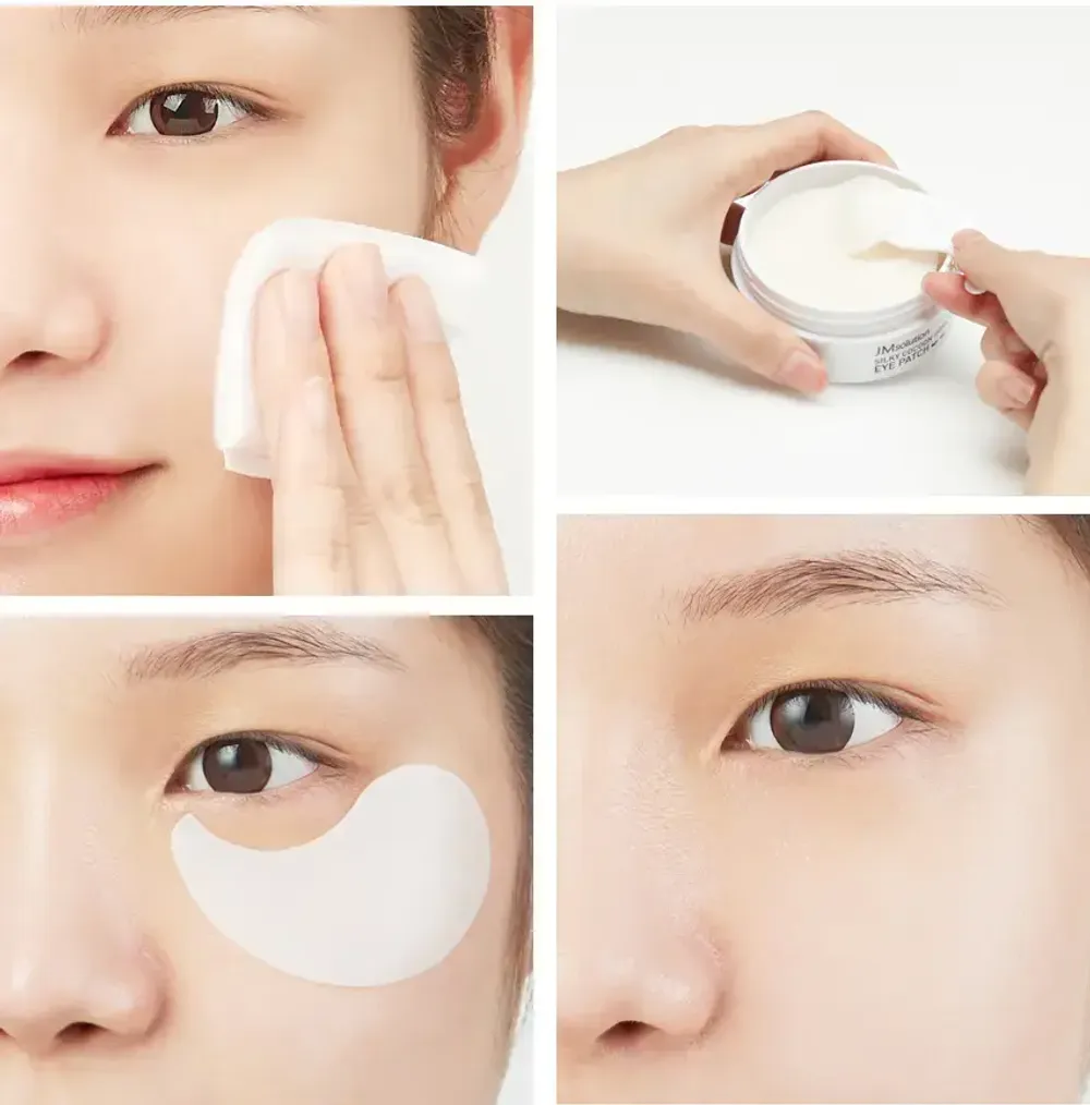 Гидрогелевые патчи JMSOLUTION Silky Cocoon Home Esthetic Eye Patch с экстрактом шёлка – 90г