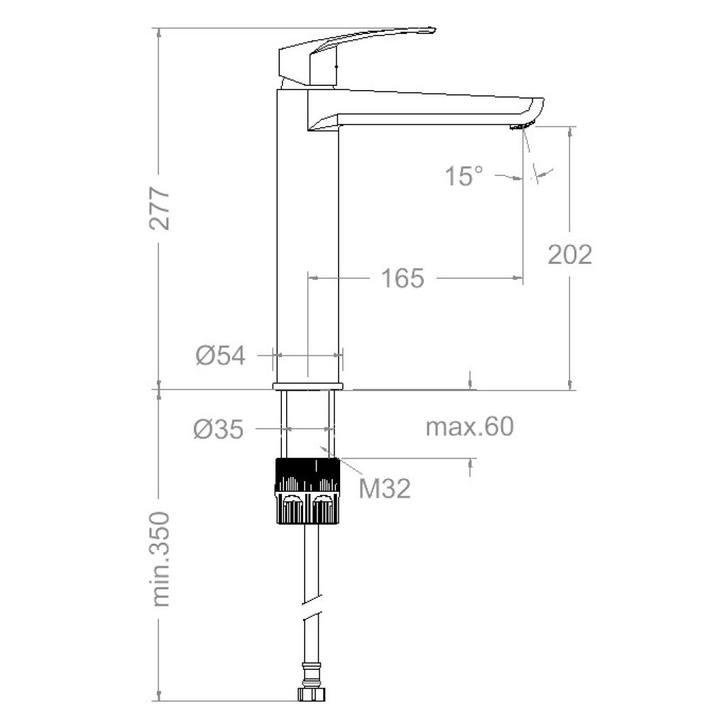 Смеситель для раковины чаши  NEW FLY 571011NM чёрный