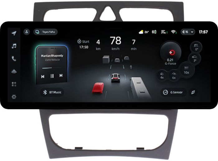 Магнитола для Mercedes-Benz G W463 2000-2006, C W203 2000-2004 (рамка большая) - Teyes CC4PRO монитор 12.3" 2K QLED + рамка 9, Android 13, Быстрейшая, Snapdragon 778G, ИИ, CarPlay, DSP, 4G SIM-слот