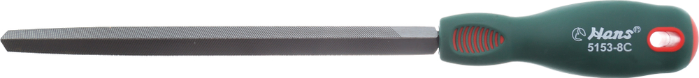 Треугольный напильник с резиновой ручкой 200 мм, 5153-8G, HANS