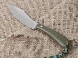 Нож для бушкрафта "Канадец", сталь VG-10/Elmax, рукоять G10 (олива)
