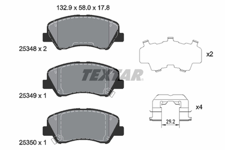 TEXTAR - 2534801-TET - Brake Pad Set, disc brake