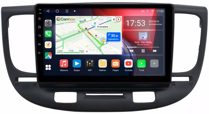 Магнитола для KIA Rio 2005-2011 - Canbox 9-0188 Qled, Android 10, Быстрая, SIM-слот