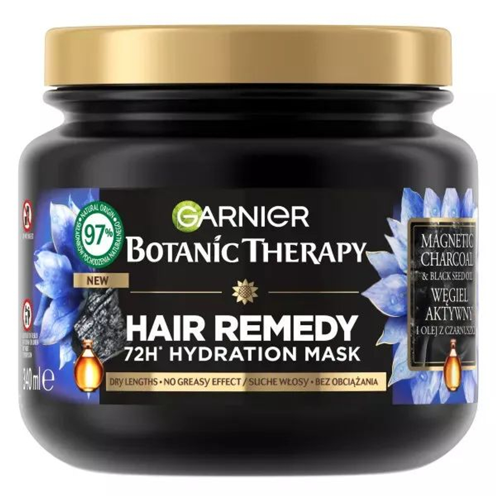 Маска для волос Garnier Botanic Therapy увлажняющая с активированным углем и маслом черного тмина 340 мл