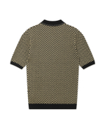 Женское Поло Chequerboard Knitted Shirt