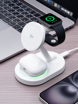 Беспроводная зарядная станция 3 в 1 MagSafe Deppa QI2 NEO
