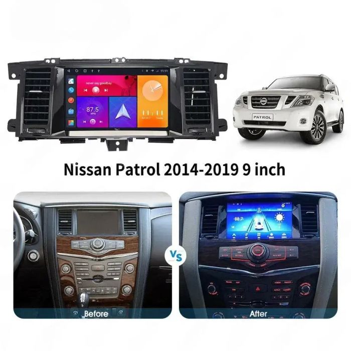 Магнитола для Nissan Patrol Y62, Infiniti QX56/QX80 2010-2019 (поддержка Bose и 360, рамка 9") - Kuberg DUDU7 EW-9222 QLed+2K, Android 13, Быстрейшая, UIS7870 (DUDU7), CarPlay, SIM-слот