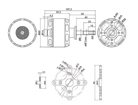 T-Motor AT5220A 20-25CC KV380