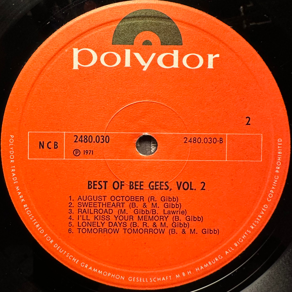 Bee Gees - Best Of Vol.2 (Скандинавия 1971г.)