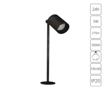 Спот для подсветки ювелирных изделий 5W 3000K A6395LT-1BK черный Presto 24V Arte Lamp