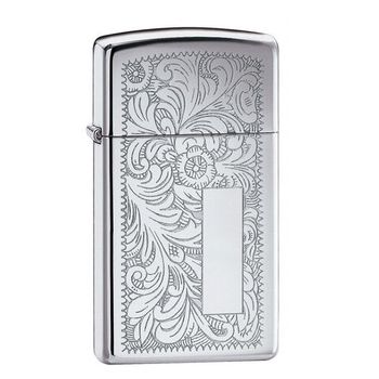 Зажигалка ZIPPO Slim Venetian с покрытием High Polish Chrome (1652)