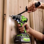 Дрель-шуруповерт акк. Greenworks GD24DD90, 24V, б/щет, 45/90Нм,2x4Ач,ЗУ,кор (3707507CUD)