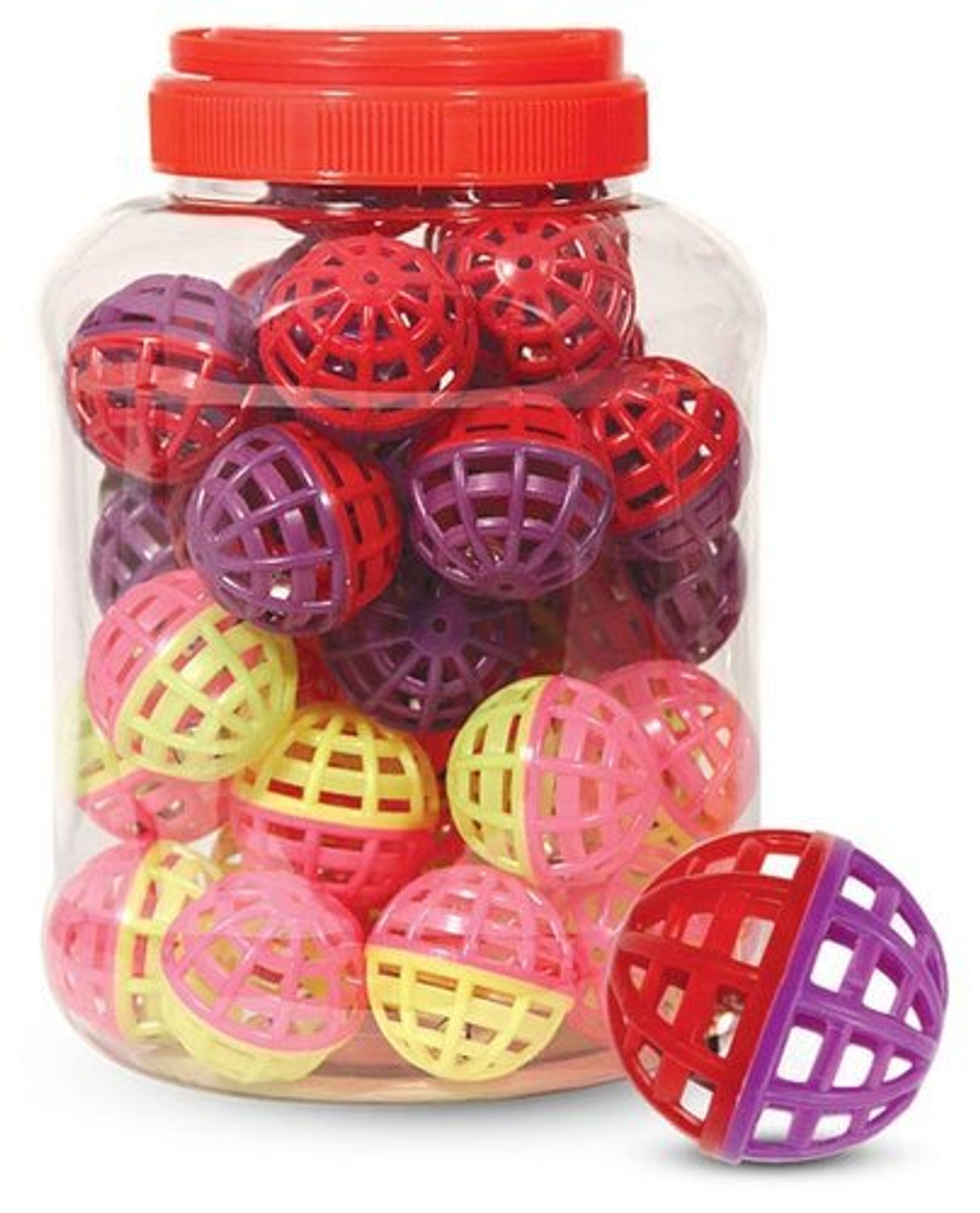 Игрушка для кошек "Мяч-погремушка", ассорти, d40мм (банка 40шт.), Triol
