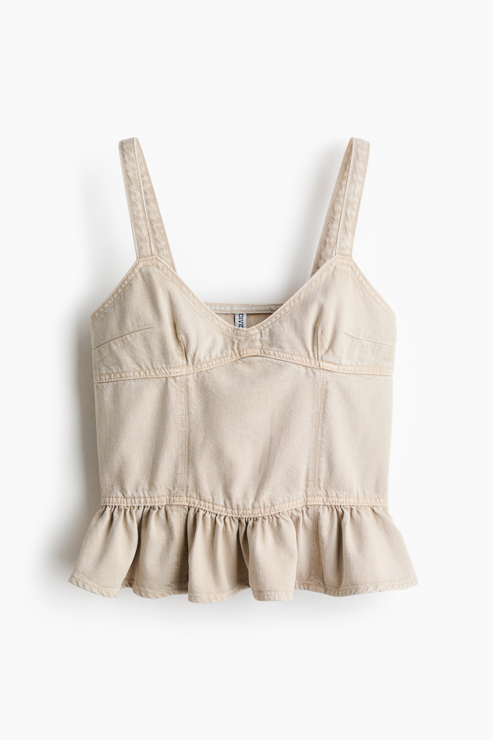 Джинсовый топ с пеплумом - H&M