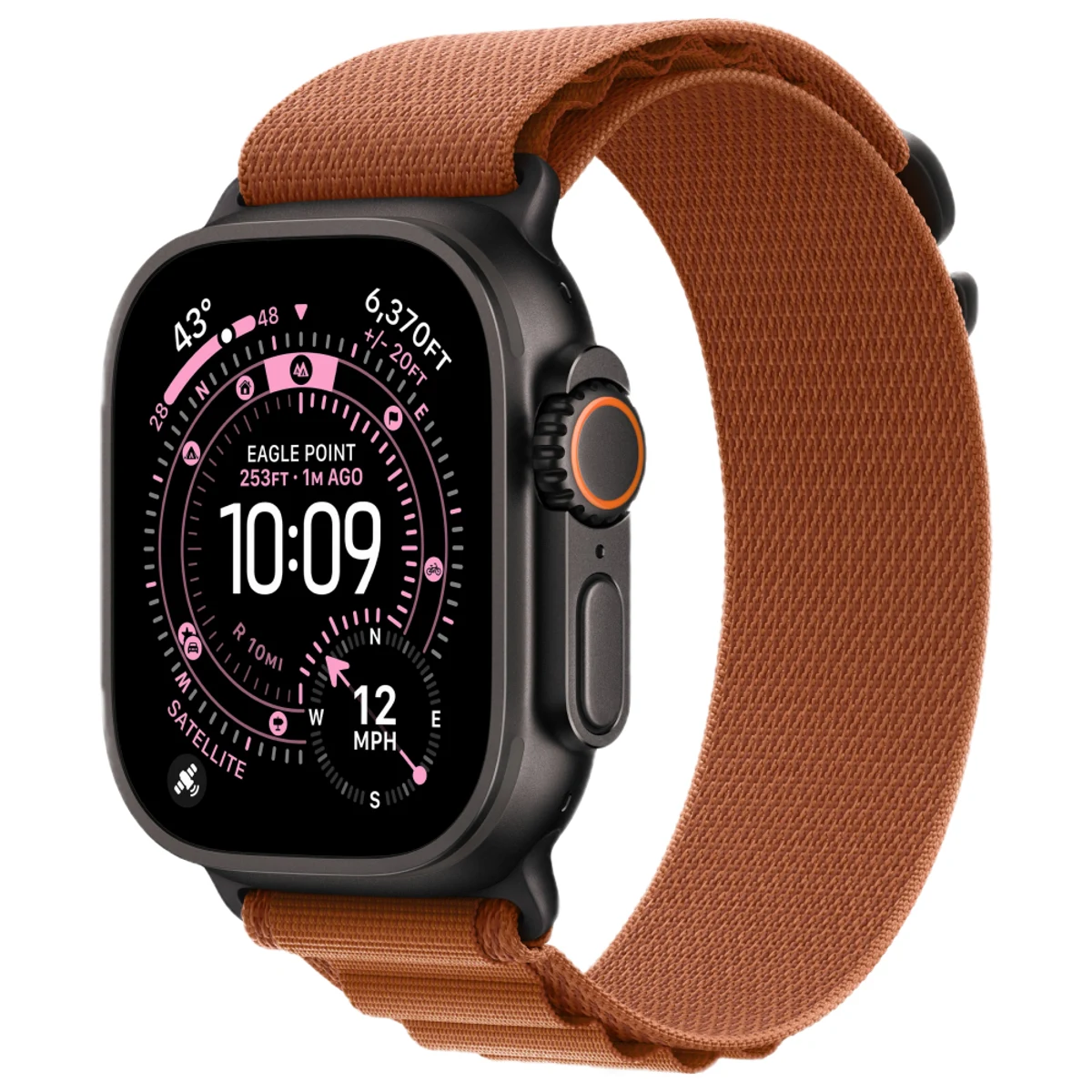 Умные часы Apple Watch Ultra 3, 49 мм, Natural Titanium, ремешок Terra Cotta Alpine Loop M — фото 1