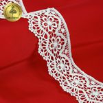 Кружево гипюр (плетёное) 50 мм / 13.71 метра, матовая нить TBY.0871, цв.белый, Kruzhevo