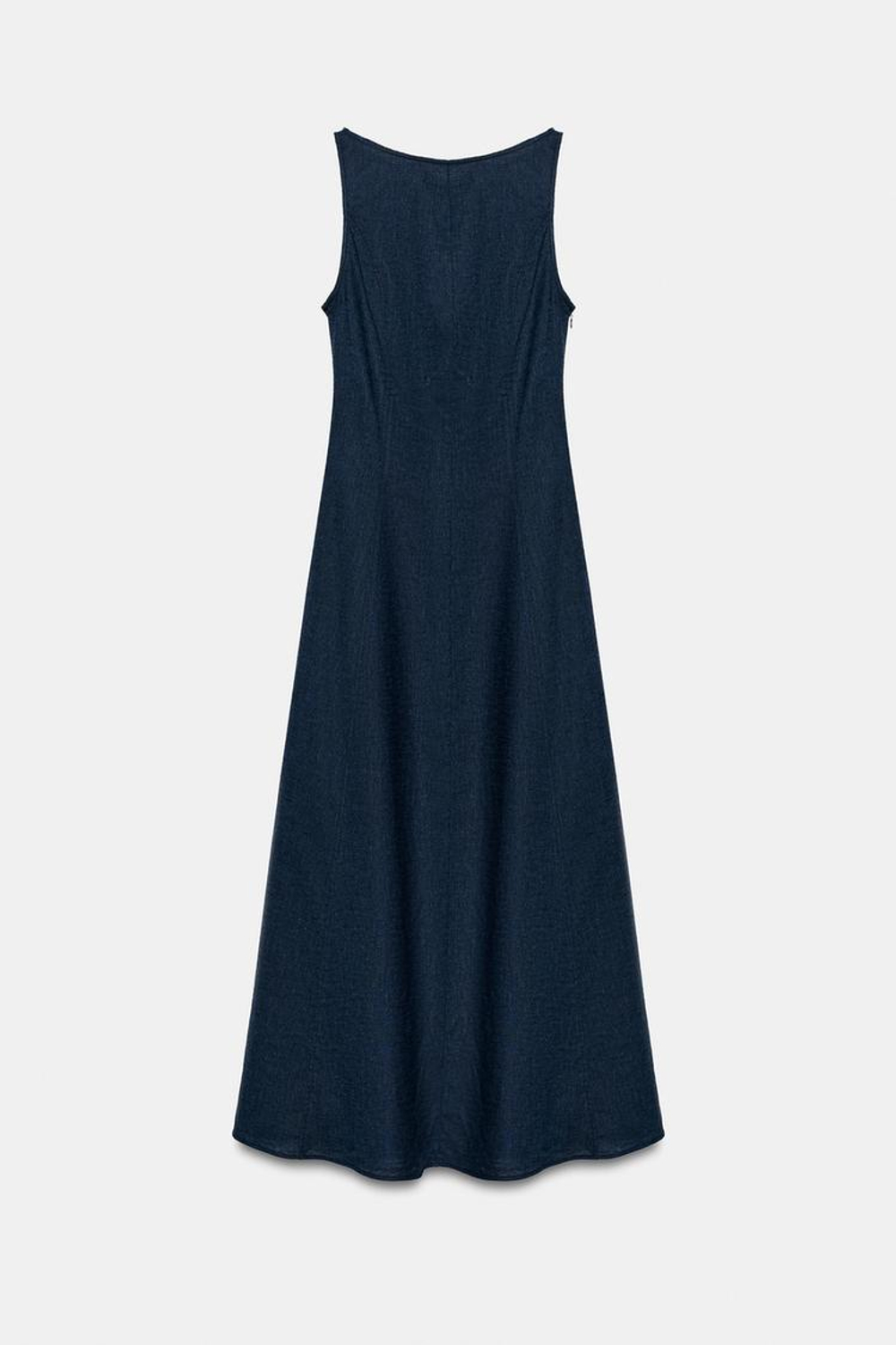 ПЛАТЬЕ С ОТКРЫТОЙ СПИНОЙ ИЗ ЛЬНА, СРЕДНЕЙ ДЛИНЫ - ZARA