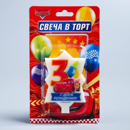 Праздничная свеча в торт, 5,3х8см