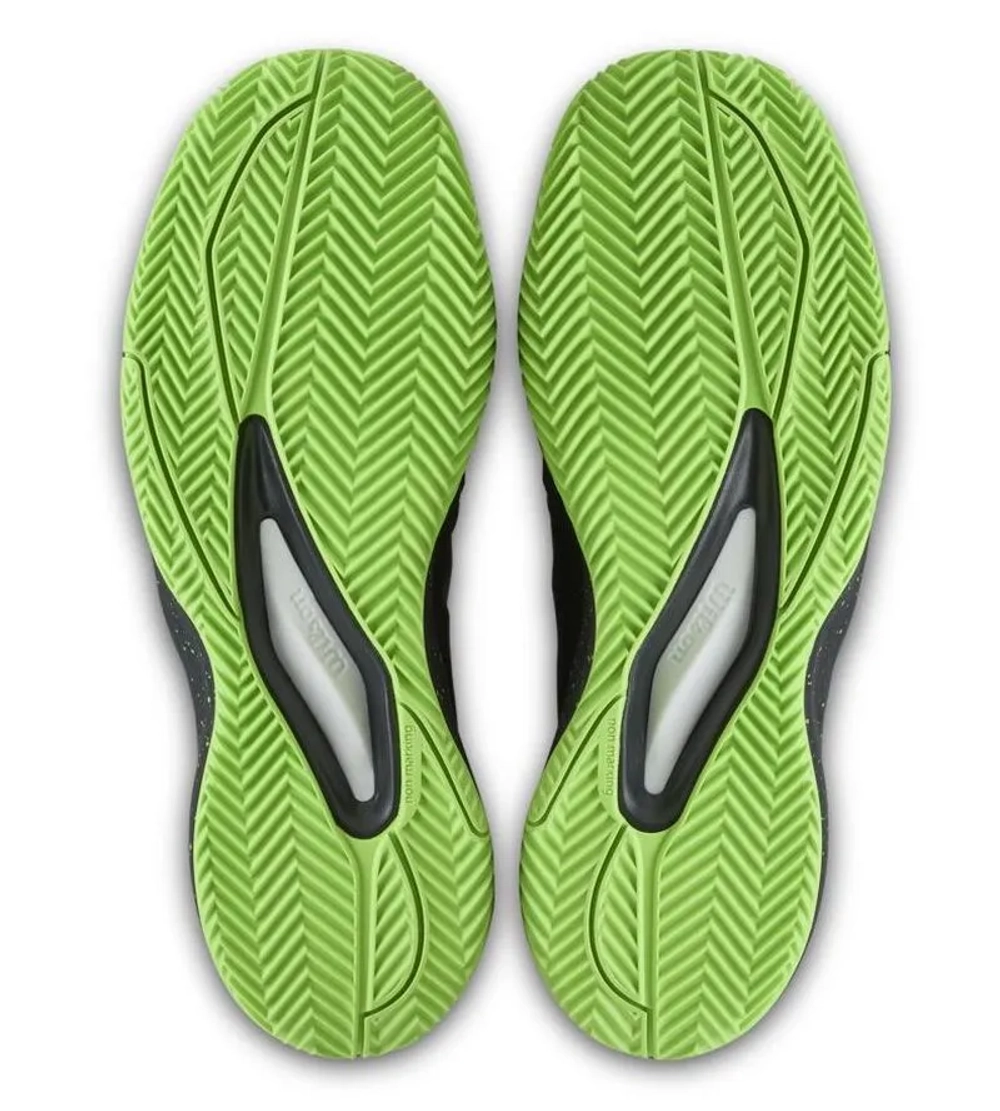 Теннисные кроссовки Wilson Rush Pro Ace Clay TP - black/green/white