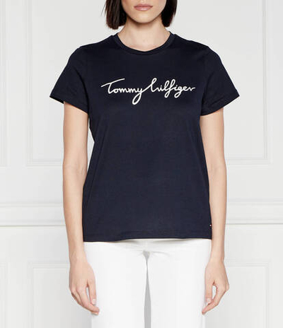 Футболка REG C-NK SIGNATURE Tommy Hilfiger - темно-синий(WW0WW41674)