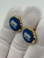Запонки «Бык» Wedgwood синие
