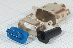 Разъем CENTRONICS вилка, шаг P2.16, контакты 14C, монтаж на кабель, кожух металл, CENC-14M #19