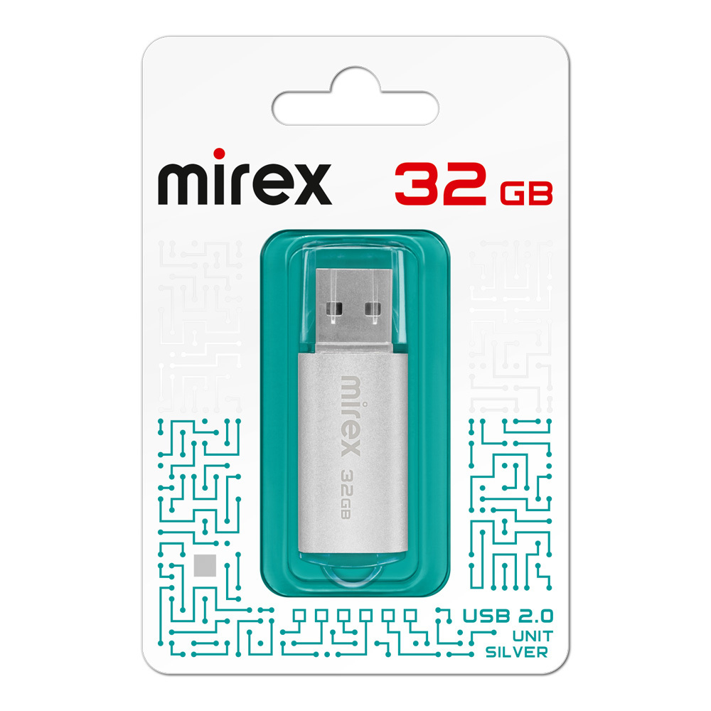 Флешка 32-GB MIREX UNIT серебро USB-2.0