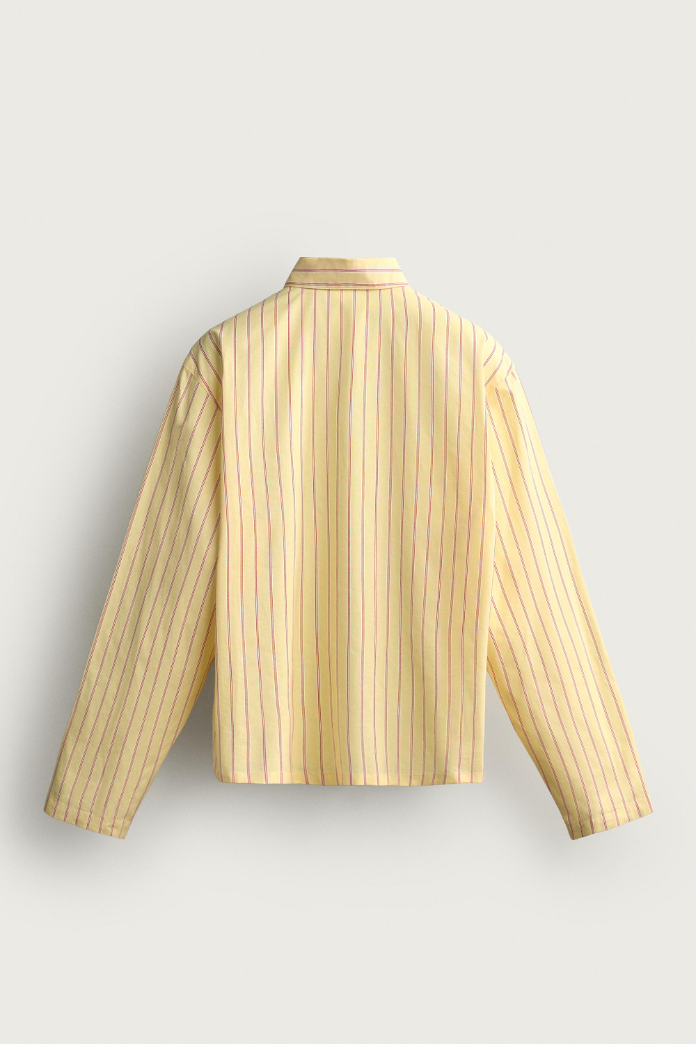 РУБАШКА В ПОЛОСКУ С ТЕКСТОМ BOXY FIT — ZARA