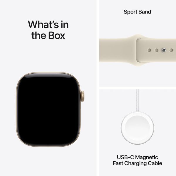 Умные часы Apple Watch Series 12 46 мм Light Gold Aluminum Case with Sport Band (M/L) Песочный | Sand