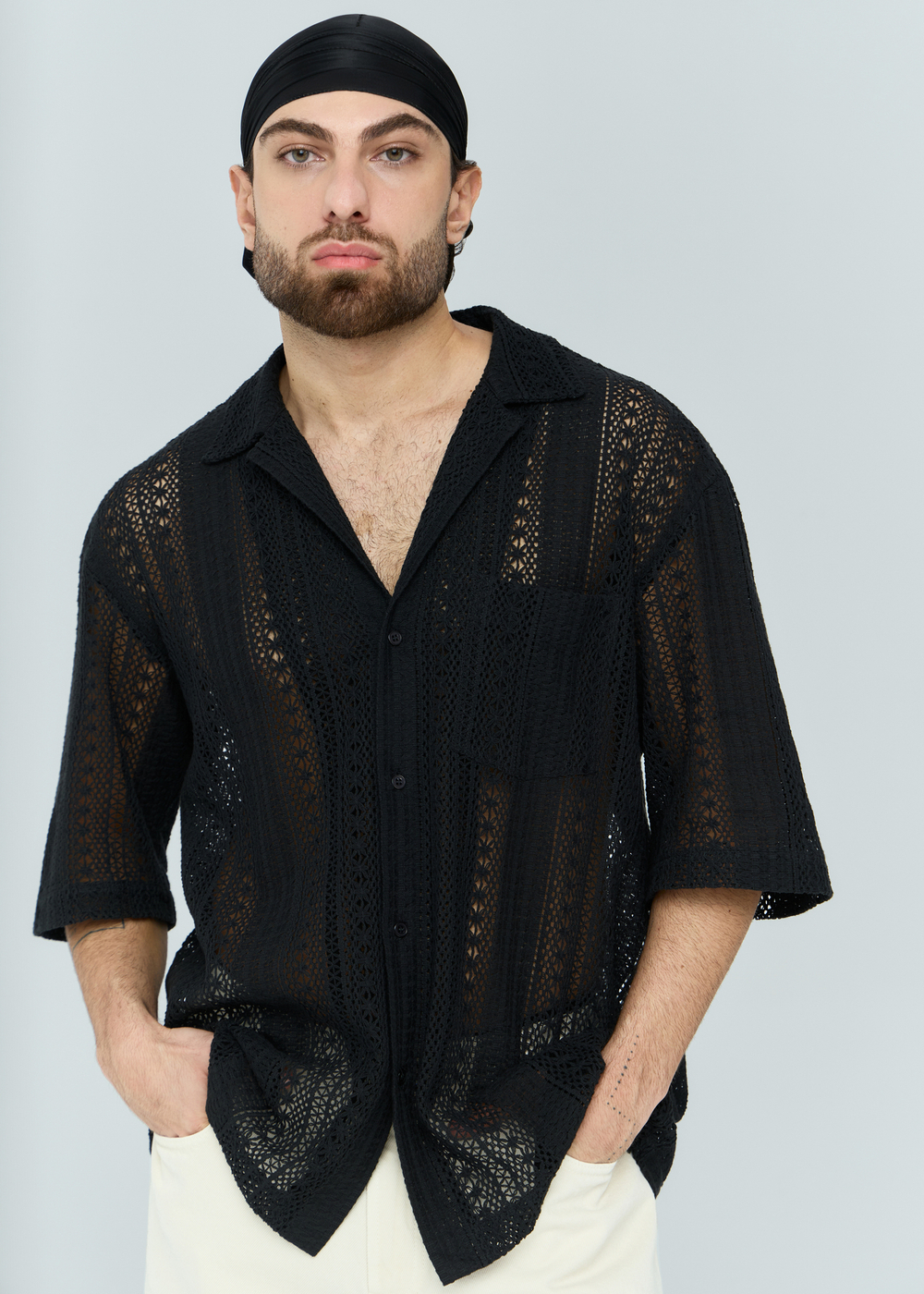 Рубашка из кружева | black lotus
