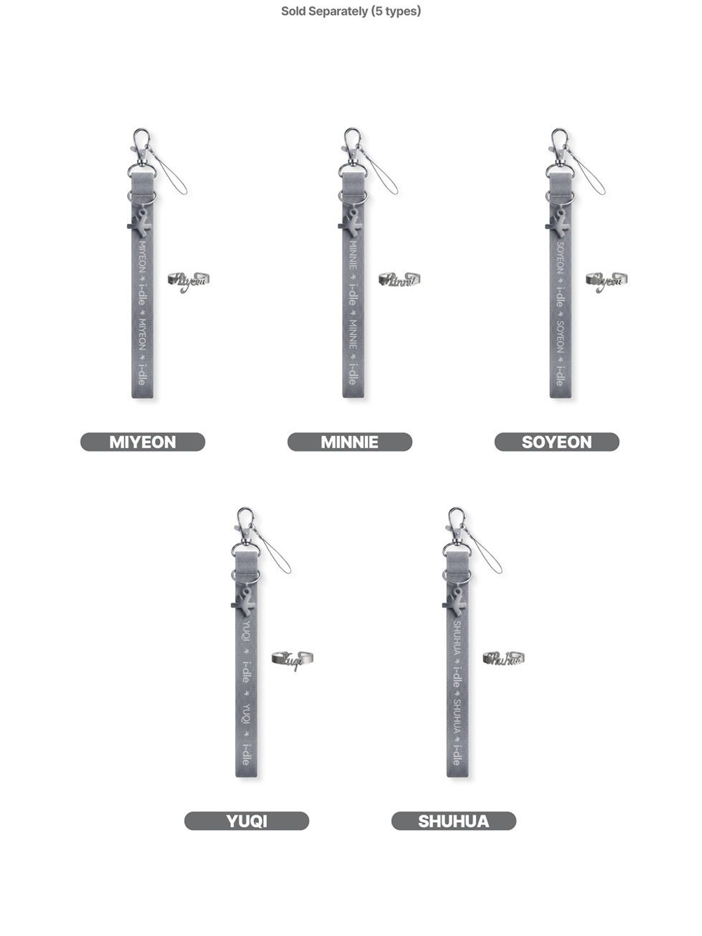 (ПРЕДЗАКАЗ) товары I-DLE - OFFICIAL LIGHT STICK STRAP & DECO RING
