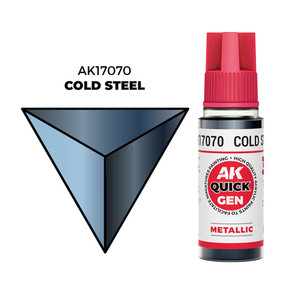 AK Interactive Cold Steel Quick Gen - контрастная акриловая краска, 18 мл