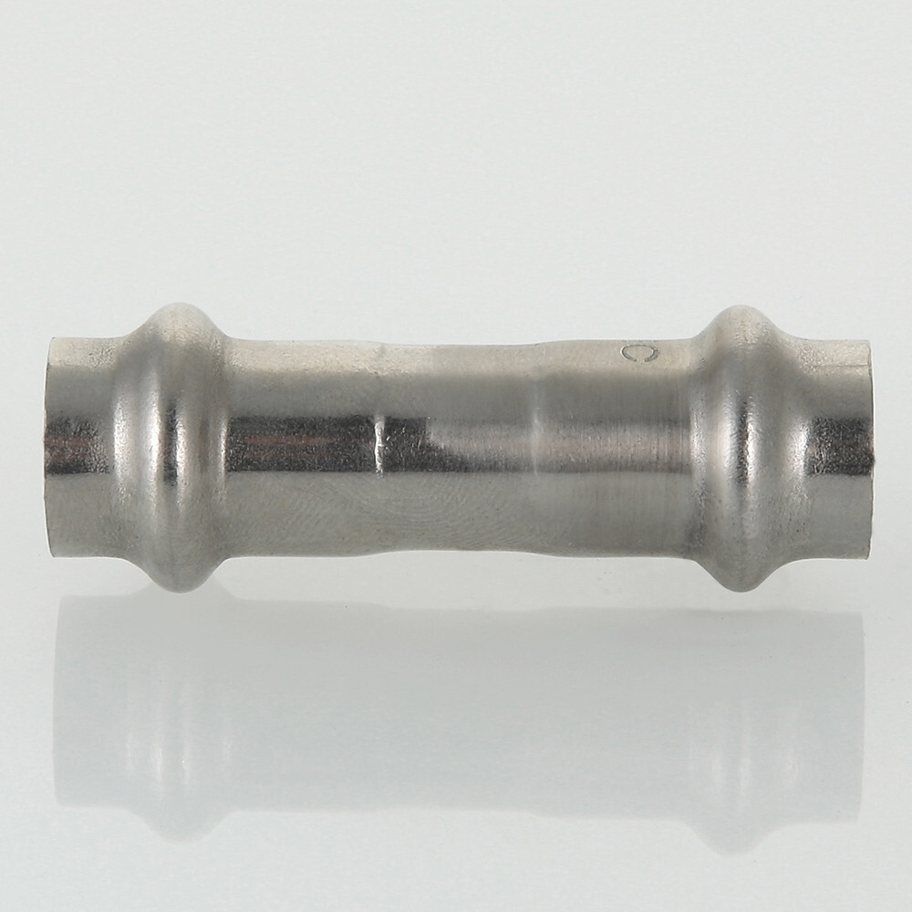 Пресс-муфта двухраструбная из нержавеющей стали AISI 304, VT.INOX-PRESS, VALTEC