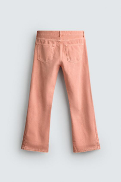 ZARA ДЖИНСЫ FLARED FIT, РОЗОВЫЙ