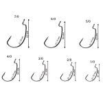 Офсетный крючок Crazy Fish Big Game Offset Hook №4/0  5 шт