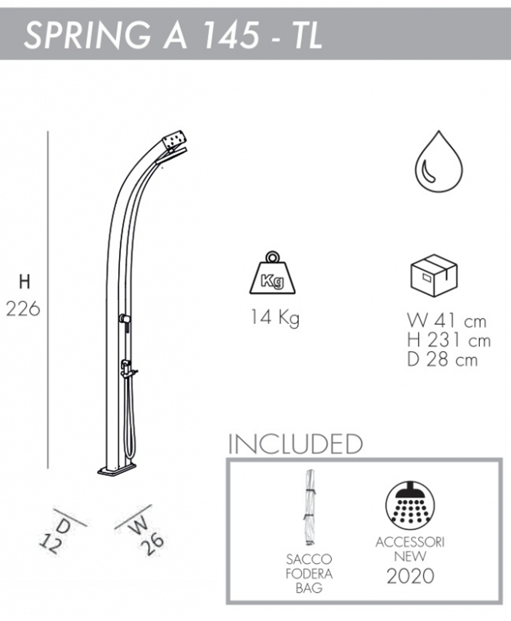 Душ уличный Arkema Spring A 145 TL