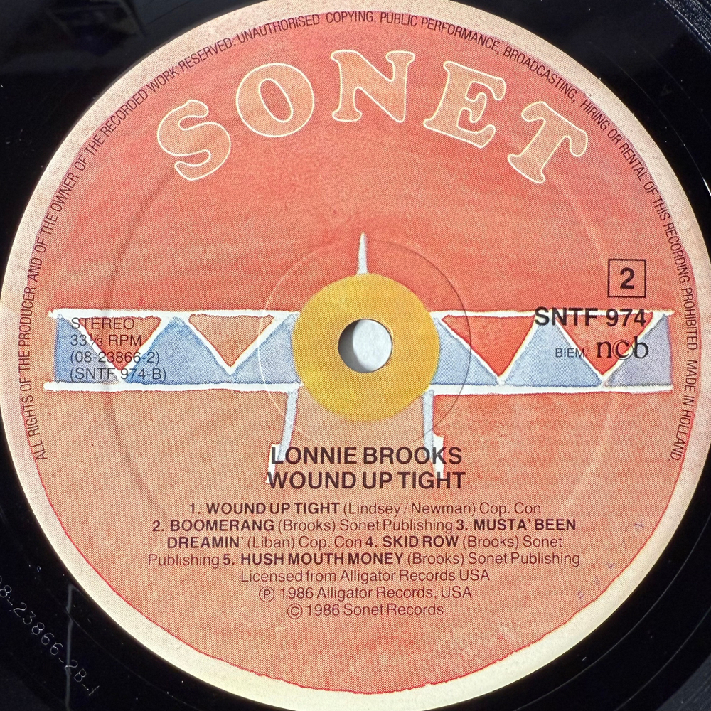 Lonnie Brooks ‎– Wound Up Tight (Скандинавия 1986г.)