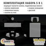 Changan Lamore (2023) - комплект защитных пленок 5 в 1. Пленка защитная ControlTek HYBRID со слоем TOP COAT. Толщина: 6 mil. (175 мкм.)