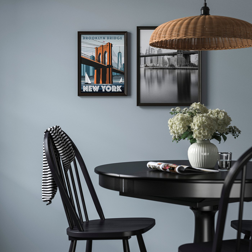 IKEA KLOTKÖRSBÄR  (ИКЕА КЛОТКЁРСБЭР)  -  Рамка для фото - под дуб/тёмно-коричневый 30x40 см